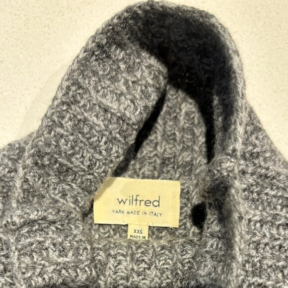 Aritzia Wilfred Montpellier Sweater Wool Grey XXS - Picture 6 of 7
